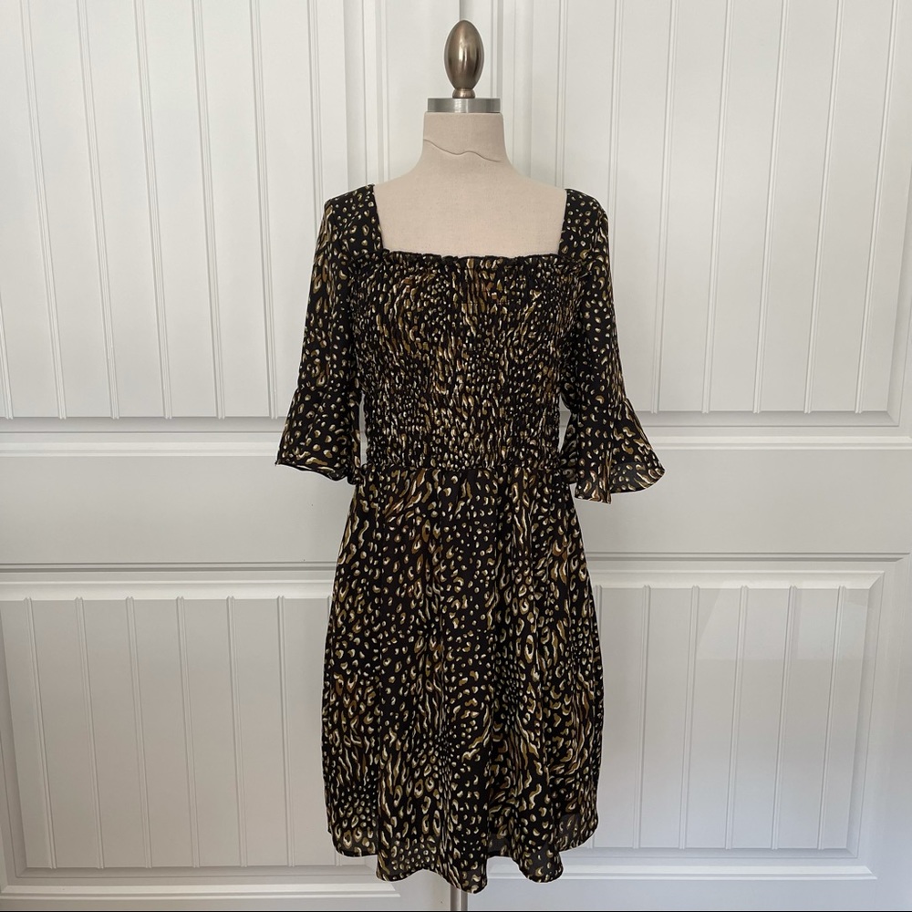 Lily White Ginette Leopard Back Tie Dress - Picture 2 of 9